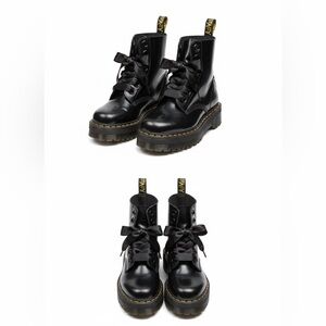 Dr. Martens Molly Leather Platform Boots - Women's Size 6